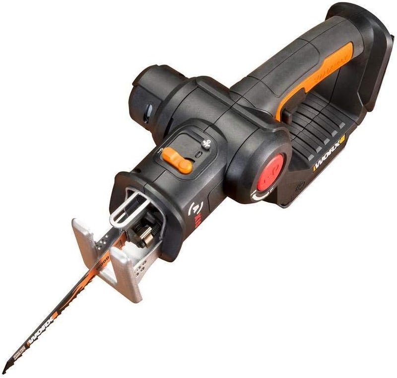 WORX Cordless Reciprocating Saw&Jigsaw, 20V ¾" 2-in-1 Saw, ¾" Stroke Length, 2-in-1 functions, 4 Blades for Different Materials, Compact&Lightweight Design, Tool Only, PowerShare - Image 5